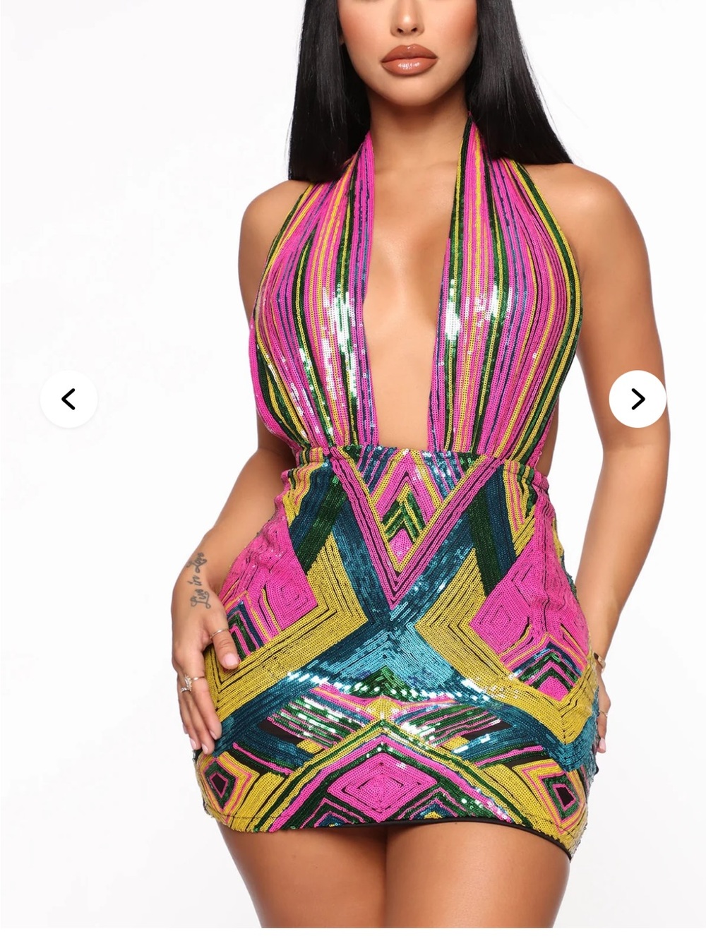 Fashion Nova All Types Sequin Mini Dress size XL NWT